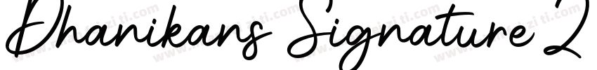 Dhanikans Signature 2 Regular字体转换
